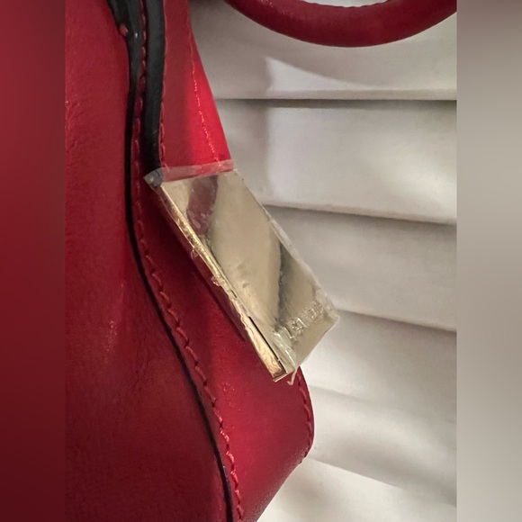 ⛱️ Jil Sander Red Leather Women's Bag A++ Condition - Picture 5 of 12